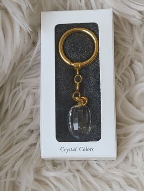 Crystal Colors By Swarovski Gold Toned Keyring- Excellent Condition